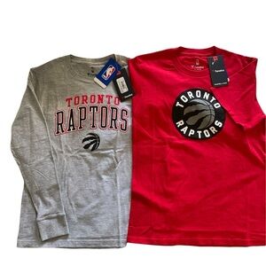 Fanatics Toronto Raptors Red and Gray Shirt Set Youth sz L